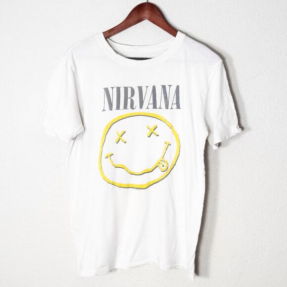 Nirvana Unisex Graphic T-Shirt White L Grunge Concertcore 90s Nostalgia Altstyle - Picture 1 of 5